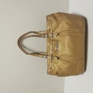 Coach tan leather shoulder bag M1082-F16565